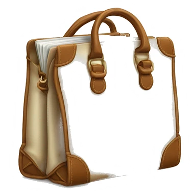 vintage bag with book white sticker