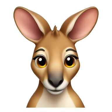 Cute kangaroo face sticker