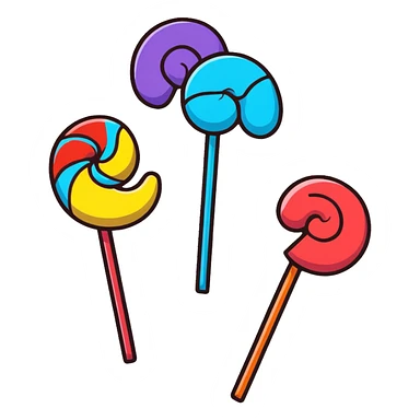 colorful candy sticker