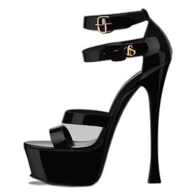 Ysl heel sandal TRIBUTE PLATFORM SANDAL black PATENT LEATHER sticker