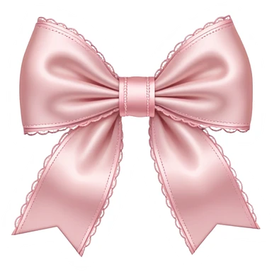 light pink laced bow emoji sticker