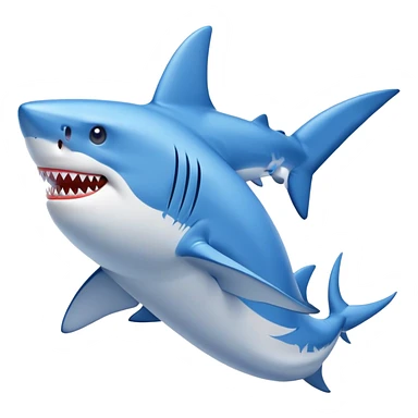 Shark with blue Nikes sticker