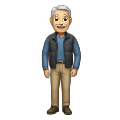 Old Landlord full body at door sticker