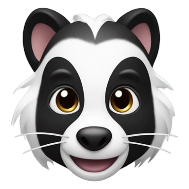 Skunk emoji combined with the dash emoji sticker