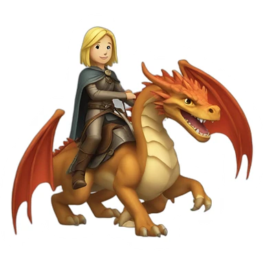 Ce ridding a dragon sticker