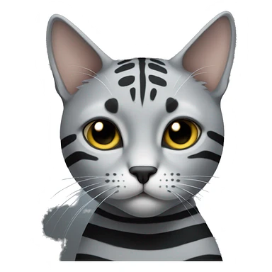 Grey cat with black stripes  sticker