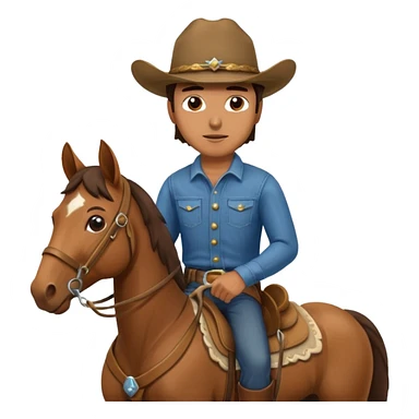 man on horse sticker