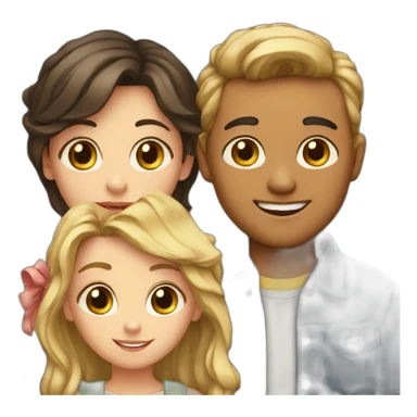 3 girls and 1 boy all fair sticker