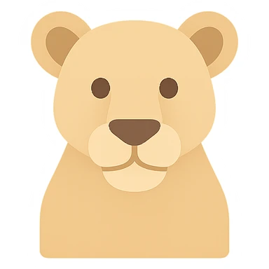 lioness, color icon, friendly and approachable sticker