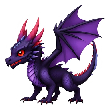 Gothic Badass Edgy Dark Mysterious Mystical Dragon-Beast-Trico-Noivern-Fursona sticker