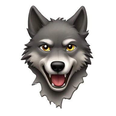 Wolf ripped shirt sticker