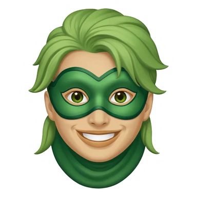 mask smile green sticker