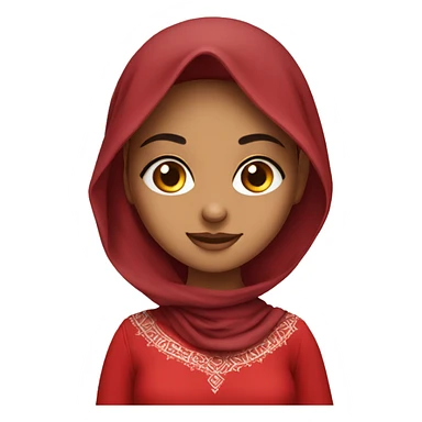 Arab girl in red dress sticker