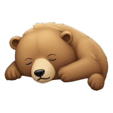 Bear sleeping sticker