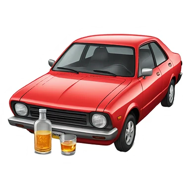 red toyota corolla and vodka sticker