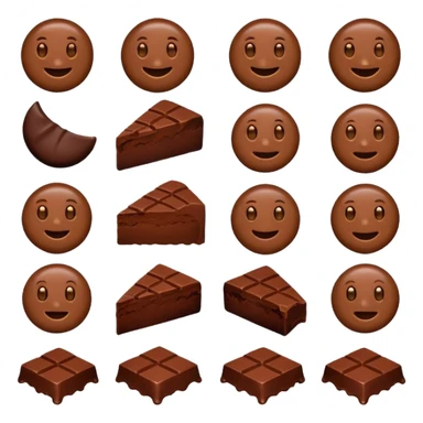 brown emojis of chocoate sticker
