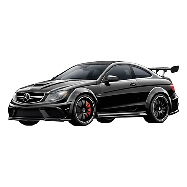 C63 amg black séries noir  sticker