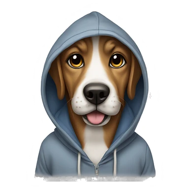 Dog whit hoodie  sticker