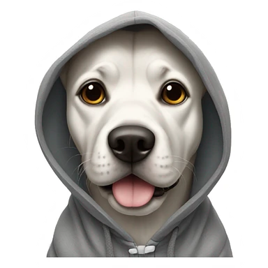 dog wearing hoody sticker