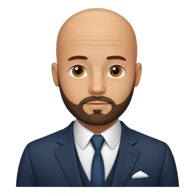 bald man in suit sticker