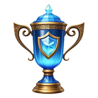 Harry Potter Triwizard Cup trophy blue glowing magical sticker