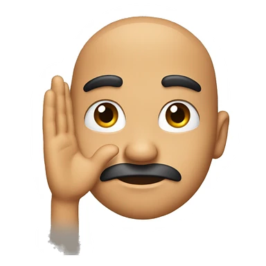 Eyebrow raised with hand out sticker