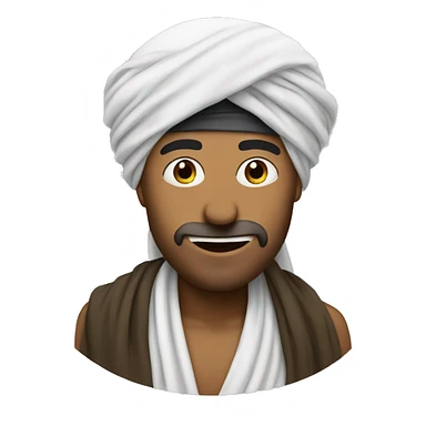 meme face with arab turban sticker