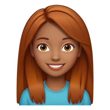 black and latina girl with straight brown hair with ginger highlights  sticker
