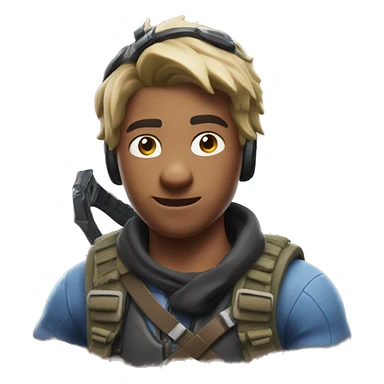 person playing fortnite sticker