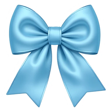 Light blue bow sticker