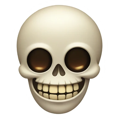 Laughing skull with bulging eyes sticker