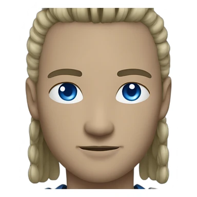 samurai with blue eyes sticker