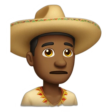 crying man in sombrero  sticker
