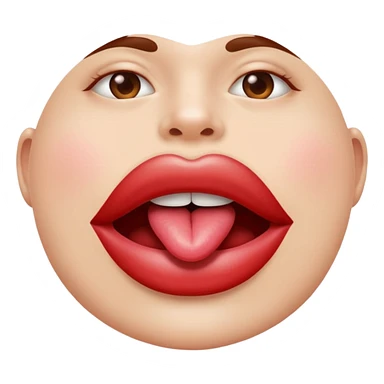 Licking lips sticker