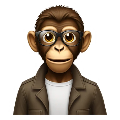 Monkey with Sun Glasser and tingir out.  sticker