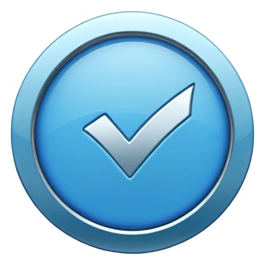 A verified blue check mark badge  sticker