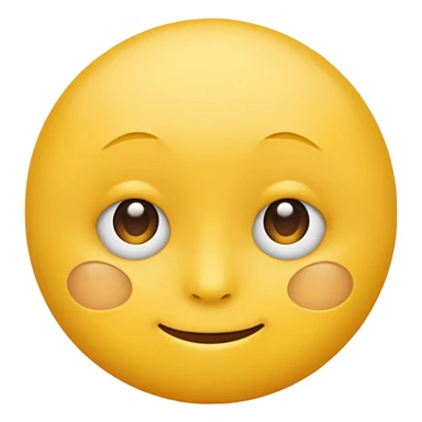Emoji, yellow round neutral face sticker