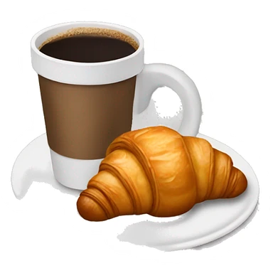 Croissant and coffee   sticker