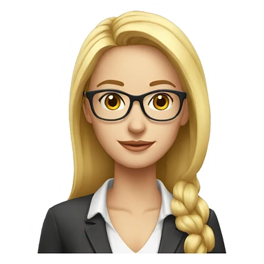 Teacher young in glasses blonde  sticker