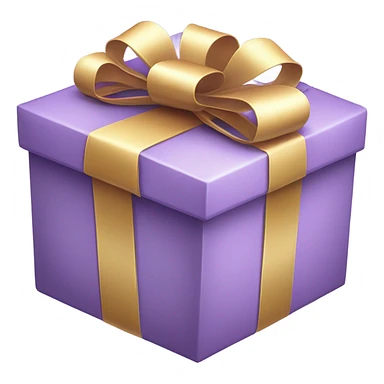 light purple present sticker