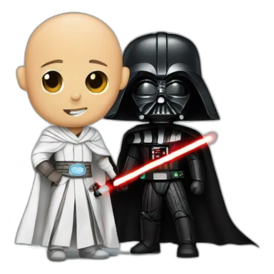 darth vader with aang sticker