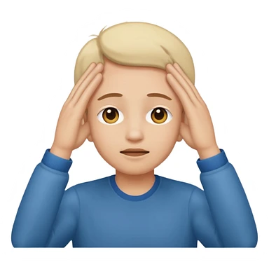 Visage avec des main sur les yeux  sticker