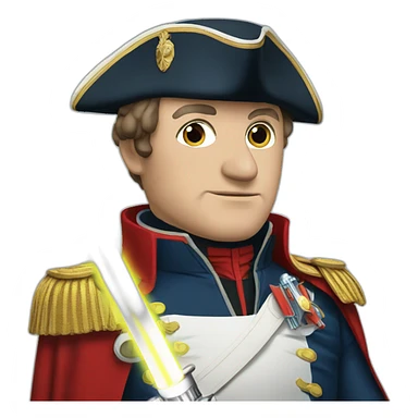 Napoleon with lightsaber sticker