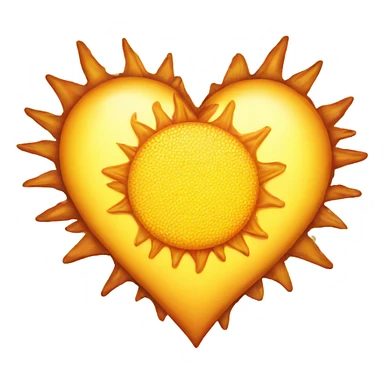 Sun heart sticker