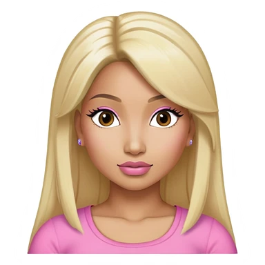 Nicki Minaj blond hair pink top sticker