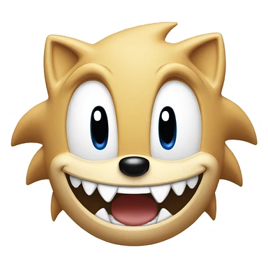 sonic the hedgehog laughing, head only sticker