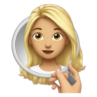 girl-looks-in-the-mirror sticker