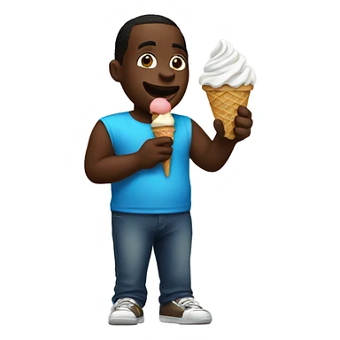 Diddy eating ice cream  sticker