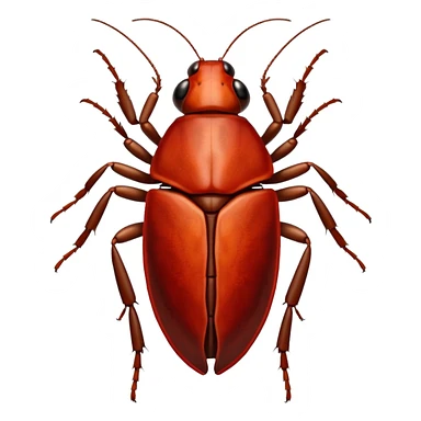 cockroach with "RED" written on its back sticker