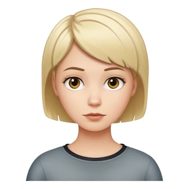 White girl with short hair cut like a boy sticker